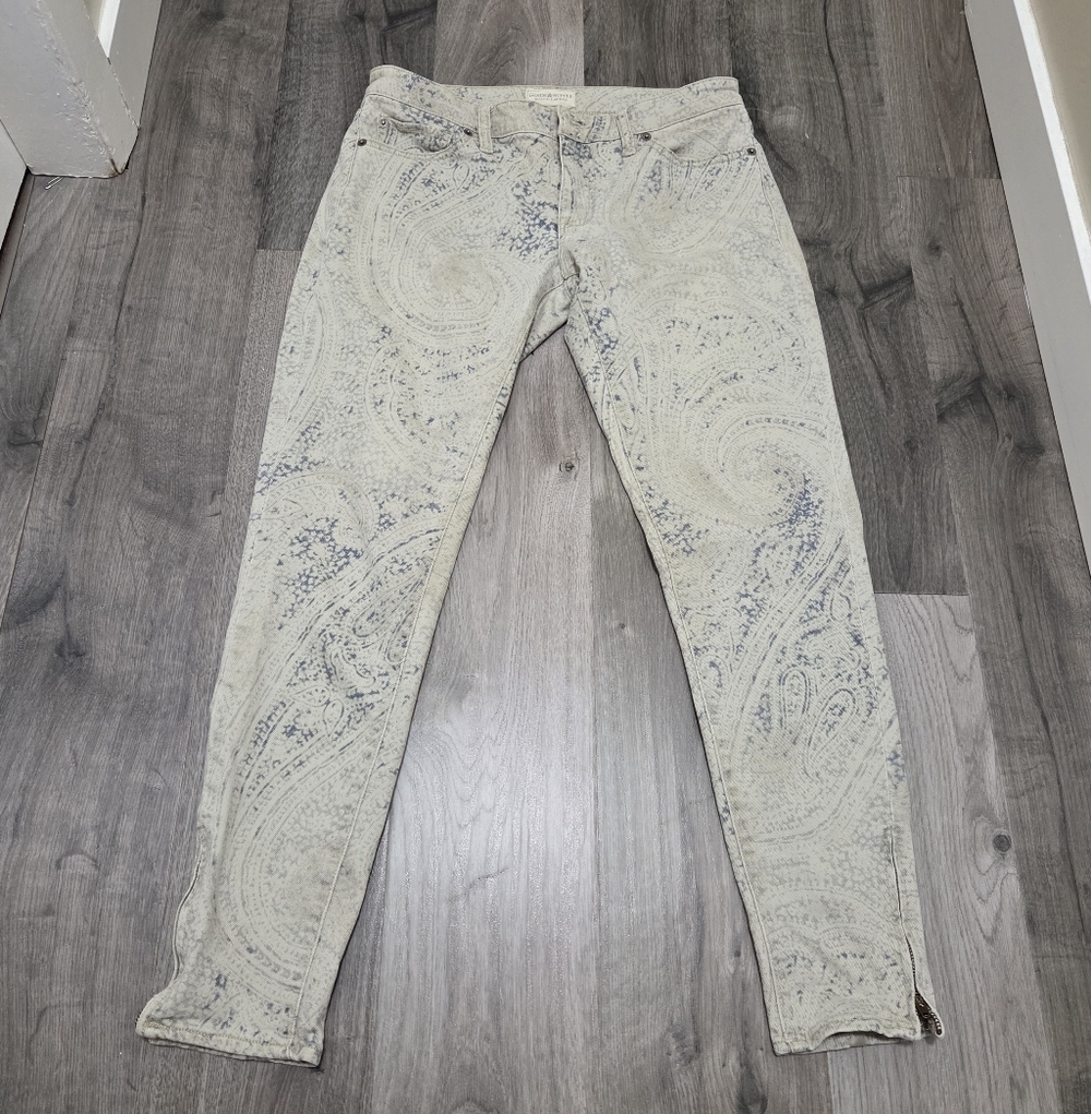 RARE! Ralph Lauren Denim & Supply Paisley Print Cotton Blend Jeans, size 29.